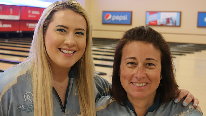 Liz Kuhlkin and Jessica Aiezza at the 2023 USBC Women's Championships